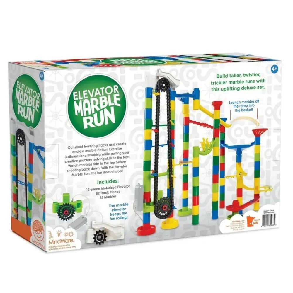 MindWare - Elevator Marble Run Green